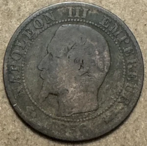 Francia - 1856 - 5 centesimi - Moneta francese XIX secolo - Napoleone III - Foto 1 di 3