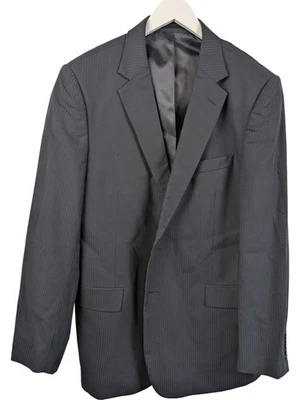 Traje de hombre Jaeger gris a rayas mezcla de lana chaqueta pantalones - talla 44R 38R Foto 1 de 4