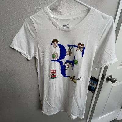 Nike Womens Tennis Roger Federer Emoji RF Premier T-Shirt 880468 - Image 1 of 4