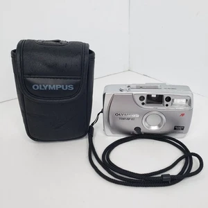 OLYMPUS TRIP AF 61 Point & Shoot 35mm Camera Lens 28mm. Quartz Date Tested - Picture 1 of 15