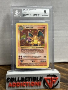 1999 Pokemon Base Shadowless #4 Charizard HOLO R BGS 6.0 - Picture 1 of 2