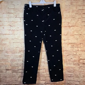 Talbots Cordhose gerades Bein Damengröße 14 marineblau Bärenstickerei - Bild 1 von 7