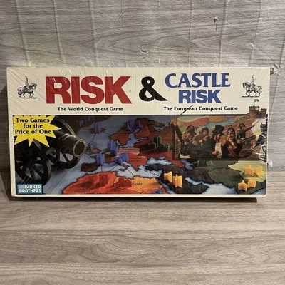 Vintage 1990 Risk & Castles Risk Board Games Factory Sealed Parker Brothers 90s - Image 1 of 4
