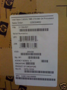 Intel Xeon 3,6Ghz 1MB 370/380 G4 Processor 311584-B21 - Photo 1/1