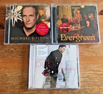 New Christmas CD Lot of 3 Michael Buble Michael Bolton Pentatonix Sealed Music Foto 1 de 4