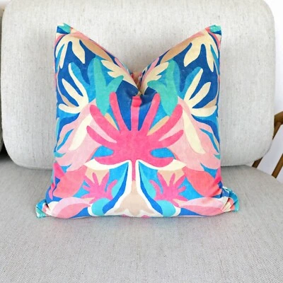 Harlequin Melora Botanical Damask Velvet Pastel Designer Scatter Cushion Covers - Image 1 of 2