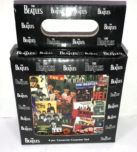 The Beatles~Singles Collection~Ceramic Coaster Set  Set of 4 - Picture 1 of 5