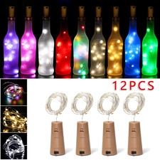12PCS 20LED Cork Shaped LED Copper Wire String Lights Wine Bottle For Xmas Decor