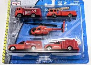 Maisto Fresh Metal Die-cast 5-PC PlaySet Fire Department Collection New - Picture 1 of 5