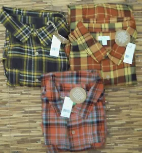 CAMISA DE FRANELA DE ALGODÓN/POLIETILENO DE PESO LIGERO DIP PARA HOMBRE LISTA $28 - Imagen 1 de 8