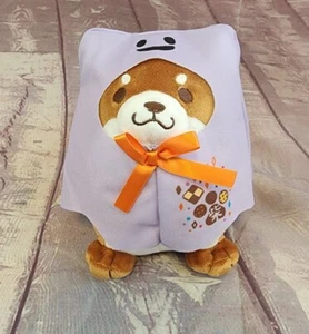 SK Japan Happy Halloween Okaka Purple Ghost Shibu Inu 6" Puppy Dog Plush Kawaii - Picture 1 of 7