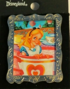DISNEY DLR CHARACTER OF THE MONTH APRIL ALICE IN WONDERLAND TEA CUP FRAME PIN - Picture 1 of 1