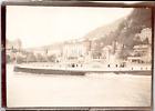 Suisse, port de Montreux, un bateau à roues à aubes Vintage print,  Tirage arg