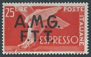 1947-48 TRIESTE A ESPRESSO DEMOCRATICA 25 LIRE MH * - ED259-2 - Picture 1 of 1