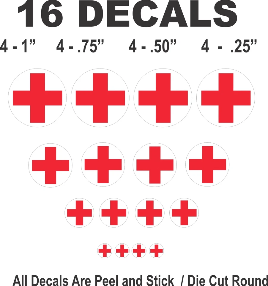 Calcomanías de ambulancia Tootsietoy Midgetoy Cruz Roja en superficie redonda modelos a escala Foto 1 de 1