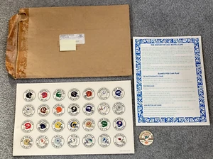 Vintage 1994 NFL Pogs Milk Bottle Caps 28 Teams Hunt's Manwich Complete w/ Bonus - Picture 1 of 12