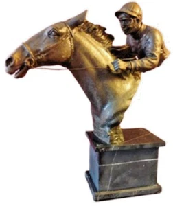 !RARE Vintage NIB 2011 Delaware Park Bronze & Marble Horse Statue from Archives! - Picture 1 of 3