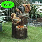 Duck Squirrel Solar Power Resin Patio Fountain Garden Design With Solar Light