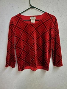 Women's Clothes - Top - Long Sleeve - Red - Small - Picture 1 of 4