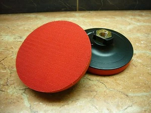 4 inch 100mm 5/8" inch thread arbor polishing pad holder hook loop backed backer - Picture 1 of 3