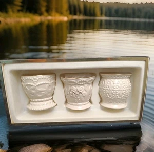 Lenox 3er Set Lenox Elfenbein Fine China Perlen Windlicht/Teelicht Kerzenhalter 3,25" - Bild 1 von 7