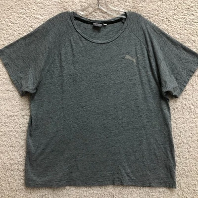 Camisa PUMA 2XL Adulto Gris Cuello Redondo Manga Corta Atlética Pullover Camiseta Para Hombres XXL Foto 1 de 4