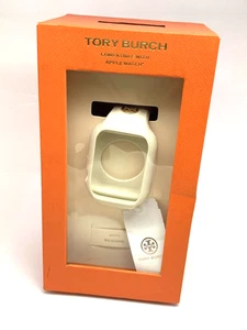 Correa para reloj Apple Tory Burch 41 mm correa de silicona blanca monograma T TBS0106 - Imagen 1 de 12