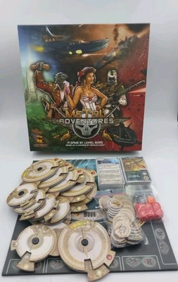 Asmodee Boardgame Metal Adventures Box Complete W Instructions & Sealed Cards - Image 1 of 4