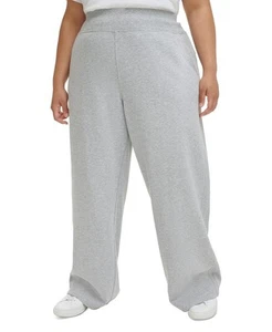 Calvin Klein Women's Plus Size High-Waist Wide-Leg Pants (Grey, 2X) - Picture 1 of 5