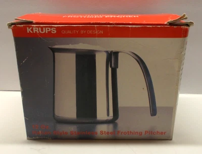 Jarra de espuma italiana de acero inoxidable Krups 12 OZ Foto 1 de 4
