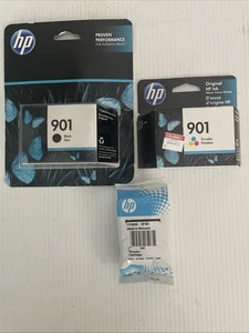 New Sealed Genuine HP 901 Black & Color Lot Exp 2021 & 2023 - Picture 1 of 4