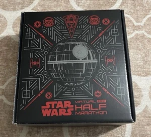 Star Wars Half Marathon Medal Virtual Race 2021 Run Disney New In Box Death Star - Picture 1 of 5