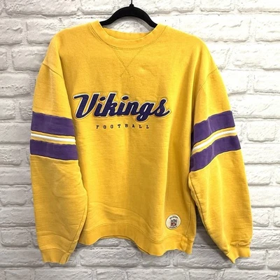 Sudadera De Colección MINNESOTA VIKINGS REEBOK NFL Hombre/Mujer Talla L/XL Parches en el Codo Foto 1 de 4