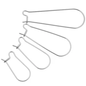 50 Surgical Quality Stainless Steel Kidney Ear Wires 33mm Long 12mm Wide - Imagen 1 de 4