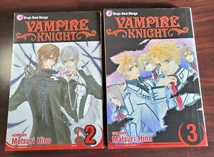 Vampire Knight Vol 2 & 3 Manga Book Lot Paperback English Matsuri Hino