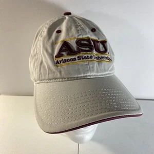 Arizona State University Sun Devils White Cap Hat The Game Strap Back - Picture 1 of 9