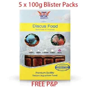 BCUK Frozen Fish Food- 5 x 100g Blister Packs-Discus Diet --FREE P&P - Picture 1 of 1