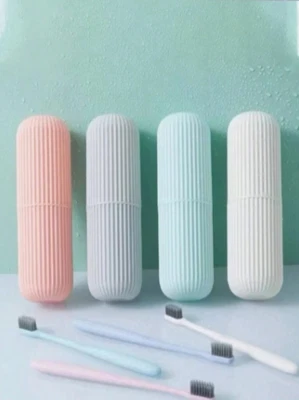 1Pc Travel Mouthwash Cup & Toothbrush Organizer - Camping Essential - NEW - Image 1 of 4