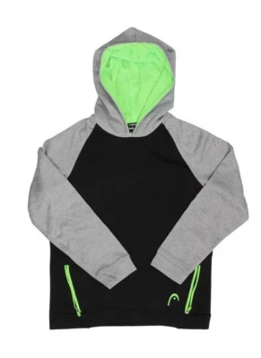 Boy's HEAD Active Hoodie Hooded Sweatshirt Kangaroo Pocket Black XL 18 - Image 1 of 4