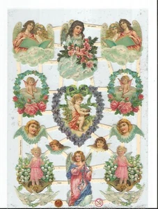 German Embossed SILVER GLITTER Scrap Die Cut - Christmas Easter Angel EF7283G - Picture 1 of 1