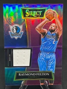 Muestras Raymond Felton 2021-22 selectas usadas en el juego púrpura Prizm/99 #SS-RFT Mavs - Imagen 1 de 2