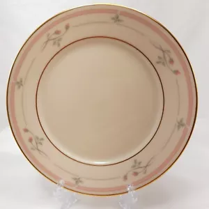Lenox Rose Manor Bread Plate 6.5in Ivory Pink Floral Gold Trim Cake - Picture 1 of 5