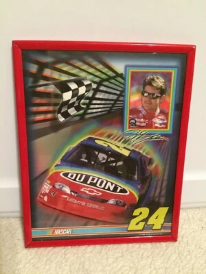 JEFF GORDON Cuadro Enmarcado De Colección NASCAR Racing DuPont #24 Coche 8x10 Foto 1 de 3