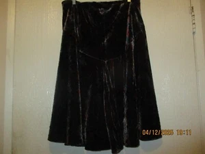 New Coldwater Creek Multi Color Mixed Print Velvet PL Skirt - Picture 1 of 5