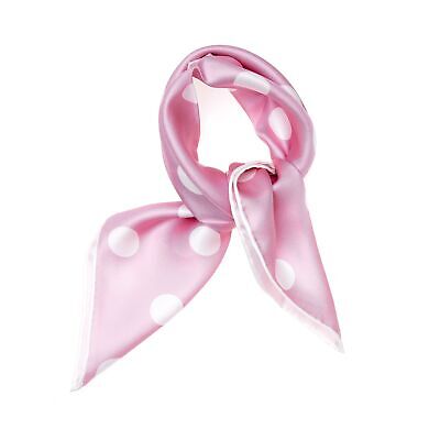 TINITEX Nickituch Halstuch Rosa Pink Gepunktet Reine Seide 53x53 Cm • 34.50€