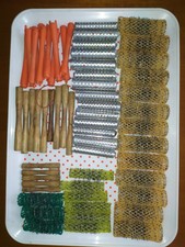 Bigodini Vintage Per Capelli Assortiti Legno, Metallo, Bachelite