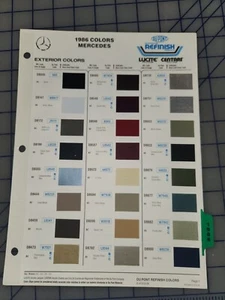 Ficha de folleto de chips de color Mercedes Benz 1986 - Imagen 1 de 1
