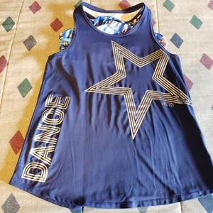 Justice Active Girls Size 14 Tie Dye Print Pink Blue Dance Sports Bra Tank Top - Picture 1 of 11