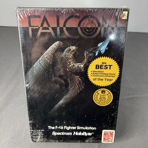 Falcon 1987 PC IBM Big Box Game Sealed NEW NOS Spectrum HoloByte Flight Sim. - Picture 1 of 9