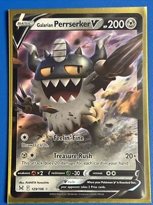 Pokémon Galarian Perrserker V Lost Origin 129/196 Rare NM + Card Saver - Picture 1 of 2